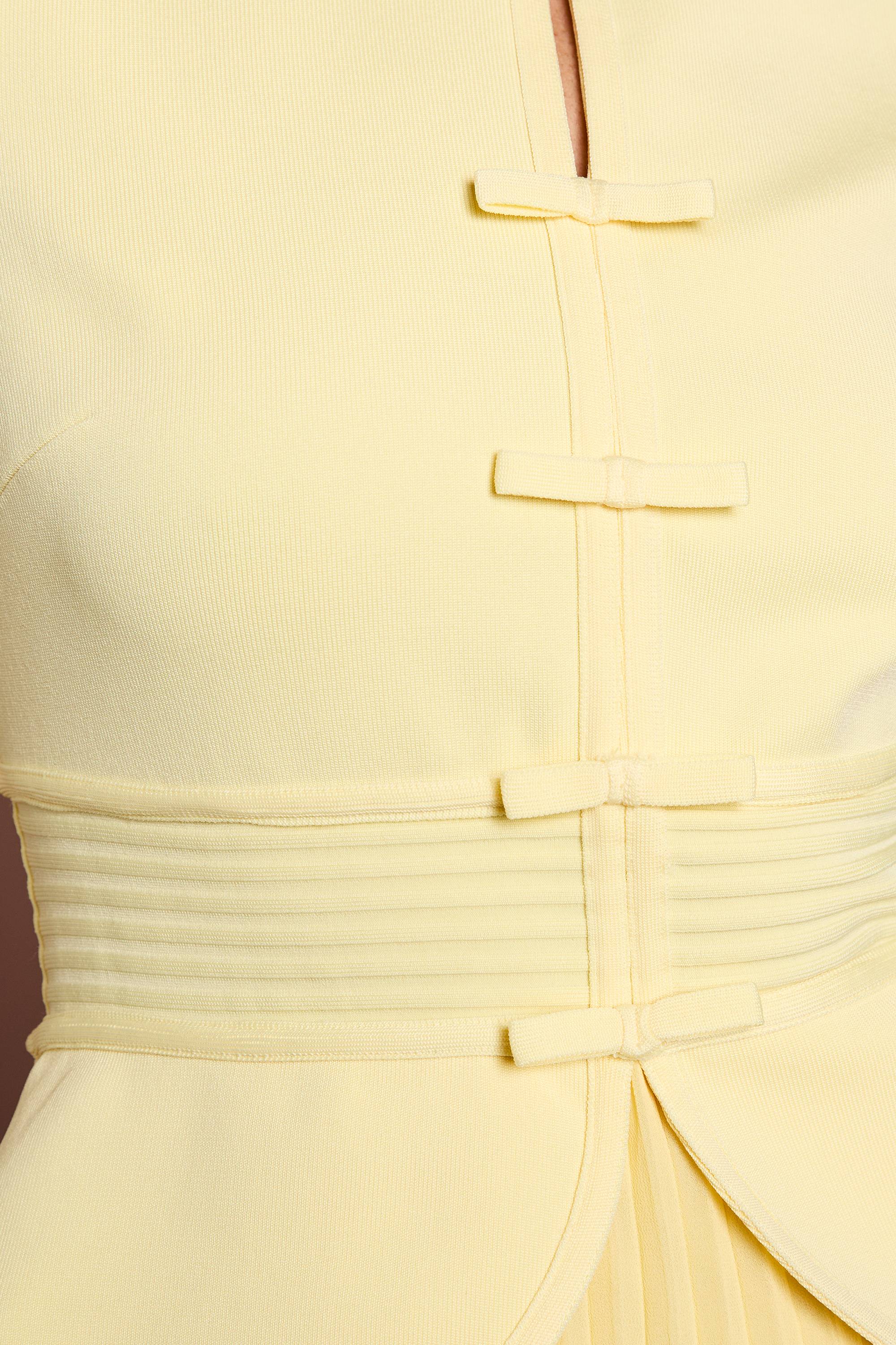 Coast Robe Midi Lisa Tan À Corsage Bandage Jupe Plissée Et Détail Nœud