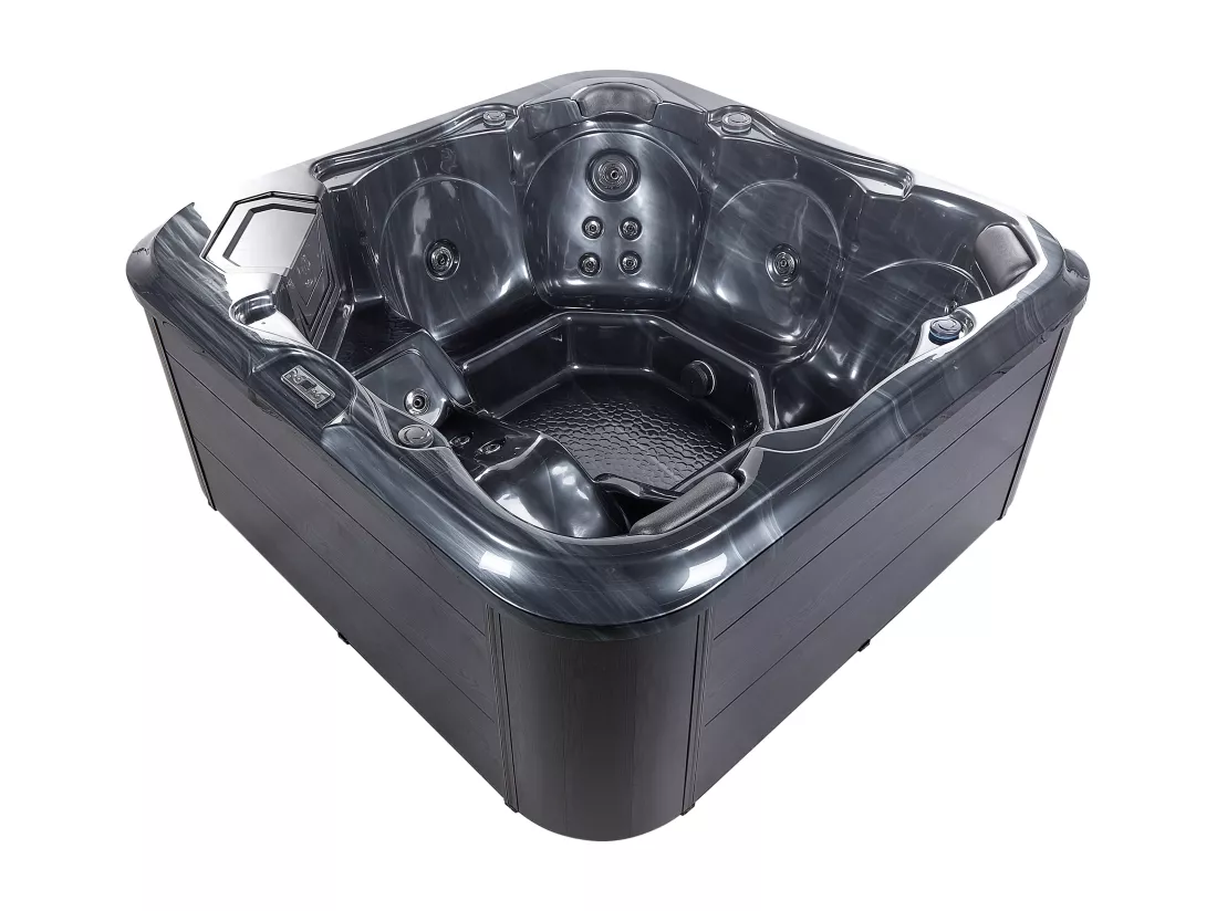 Spa d'extérieur avec LED TULAROSA Gris graphite