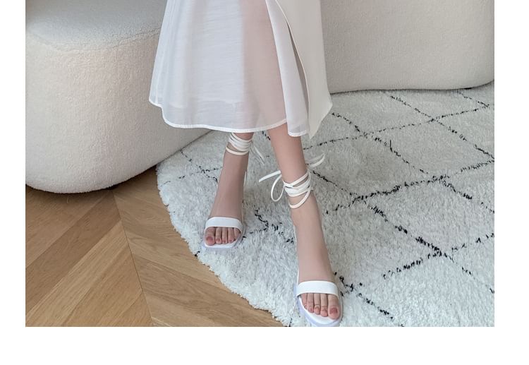 MAVIS - Hoge taille effen asymmetrische midi zeemeerminrok