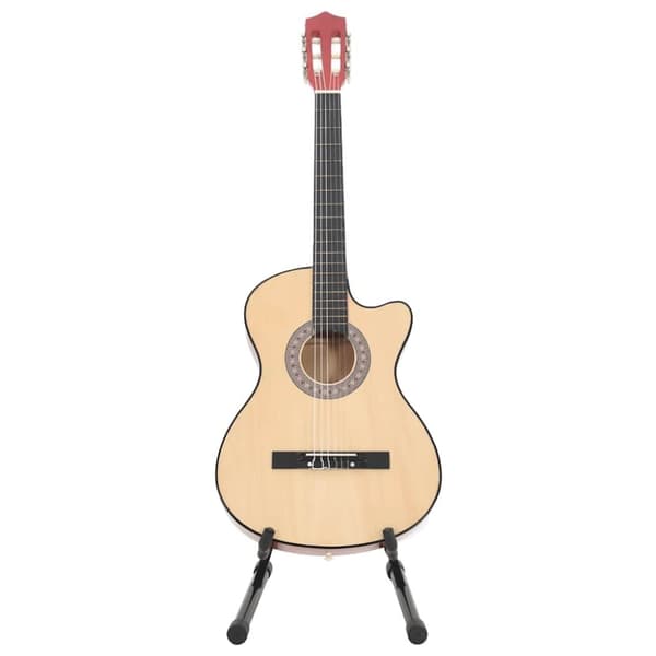 vidaXL Western akustisk cutaway gitarsett 12 deler med 6 strenger 38