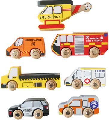 Le Toy Van Redningshelikopter & Redningsbiler