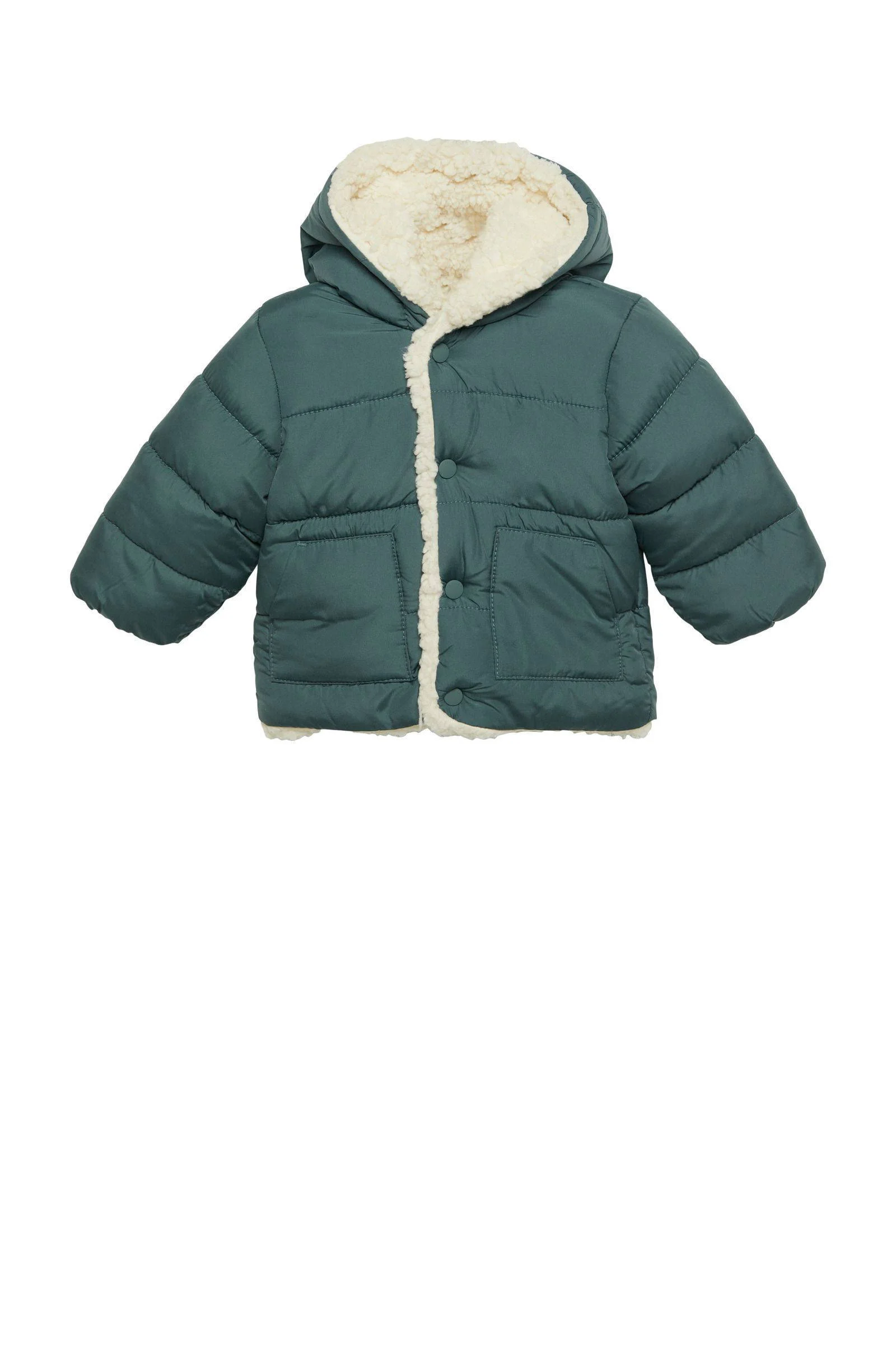 s.Oliver baby gewatteerde winterjas grijsblauw