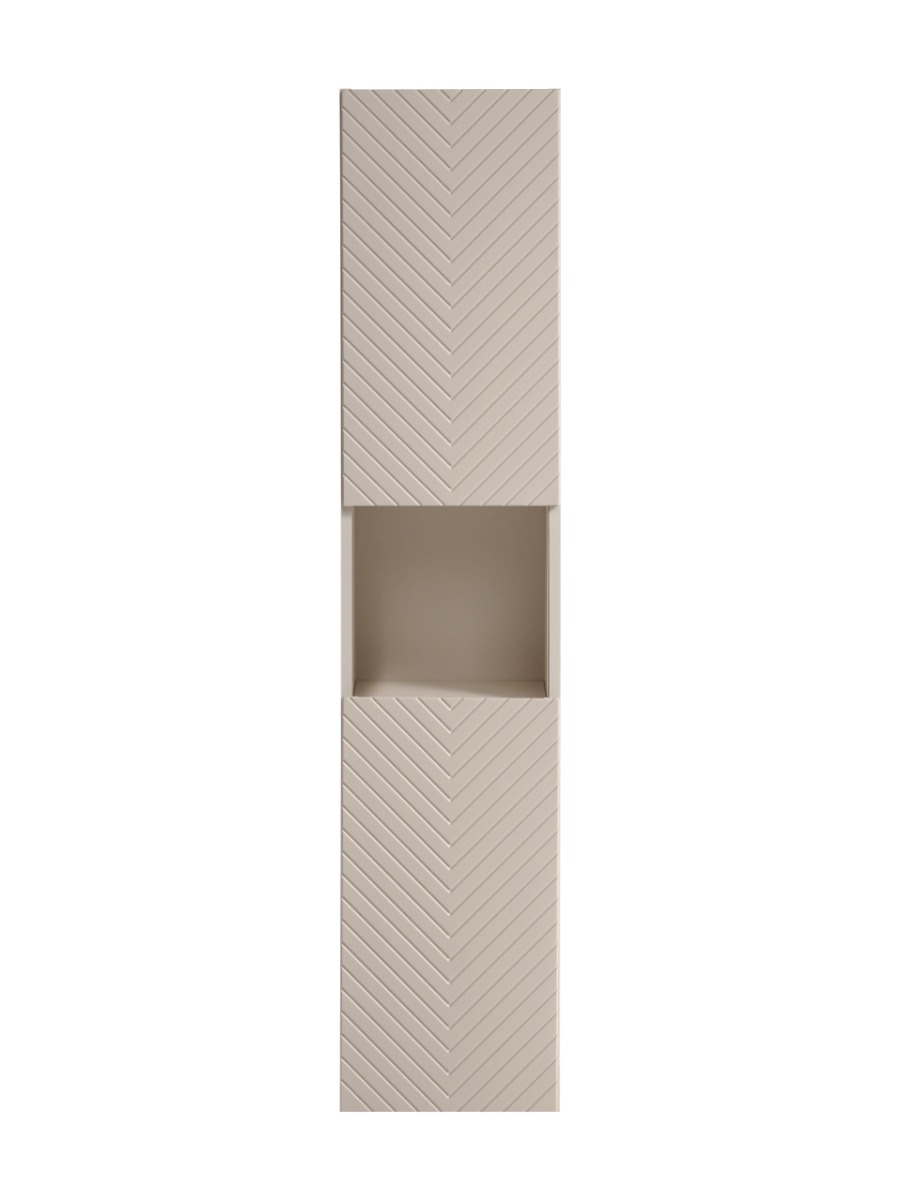 Comad Viva Cashmere kolomkast met visgraatfront 30x25x140cm taupe