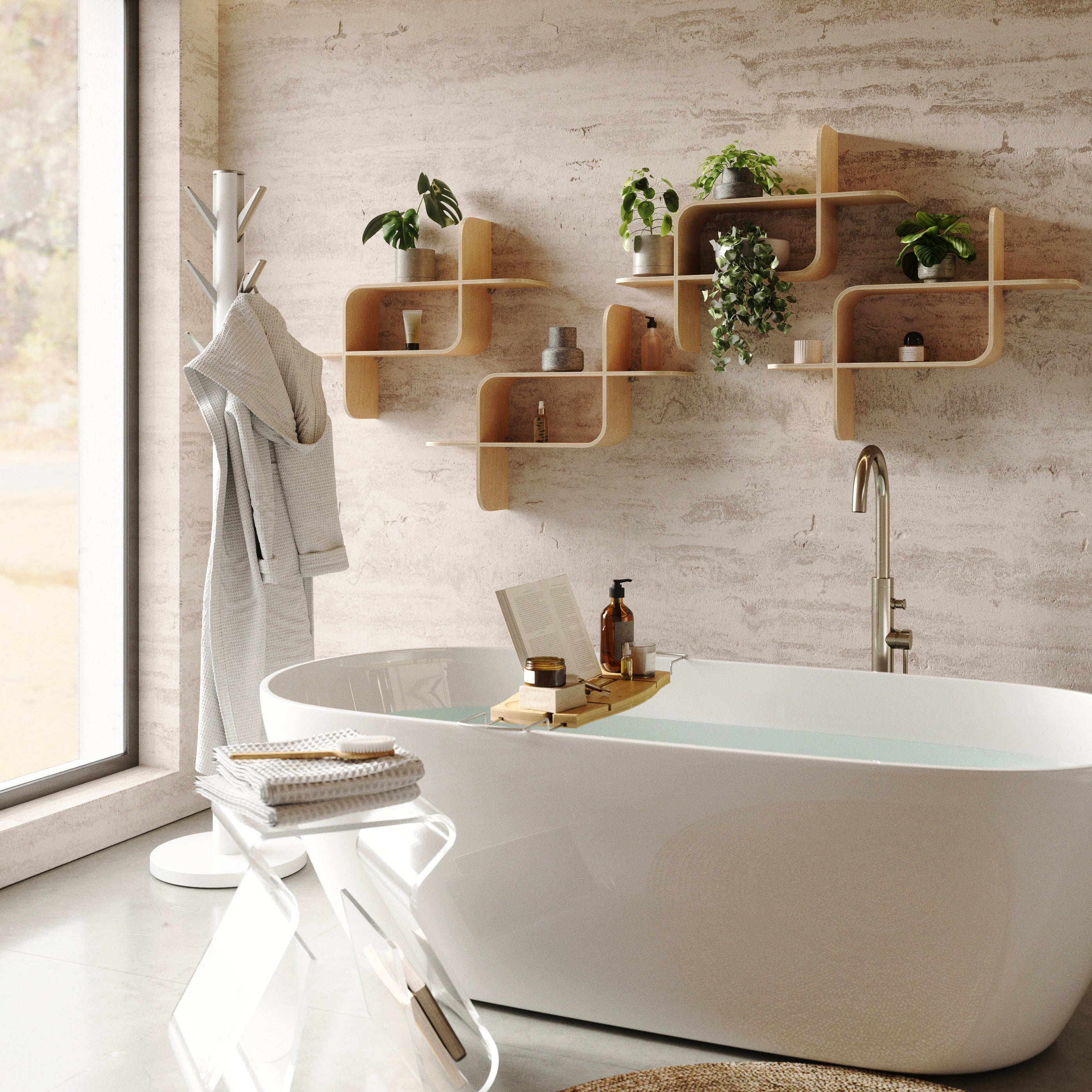 Umbra Montage Wandplank - Naturel