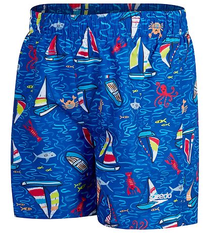 Speedo Bådeshorts - Watershort - Blåe/Red