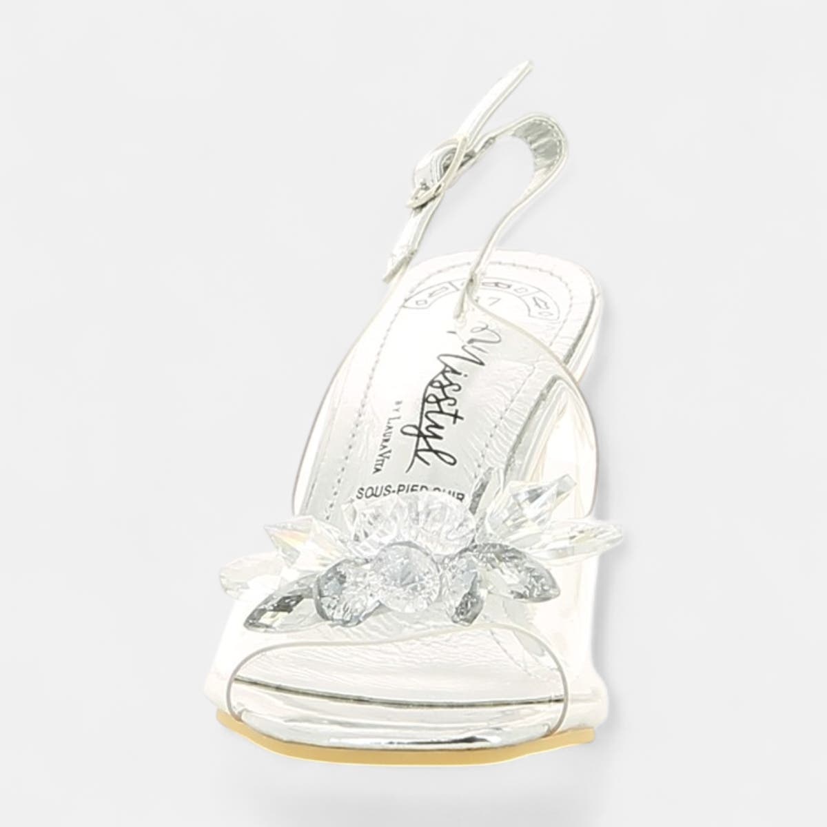 Nu-pieds à talon Femme argent