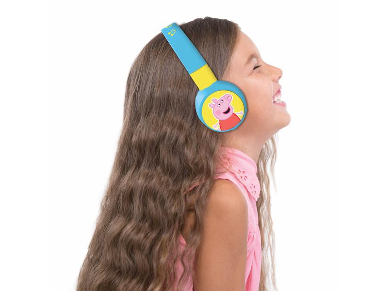 Lexibook Kinderkopfhörer Peppa Wutz 2-in-1-Bluetooth Kabelloser Kopfhörer für Kinder