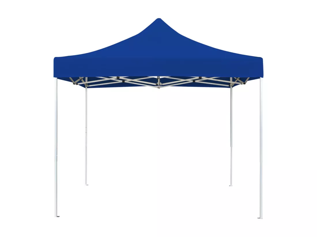 Tente de réception pliable Aluminium 2 x 2 m Bleu