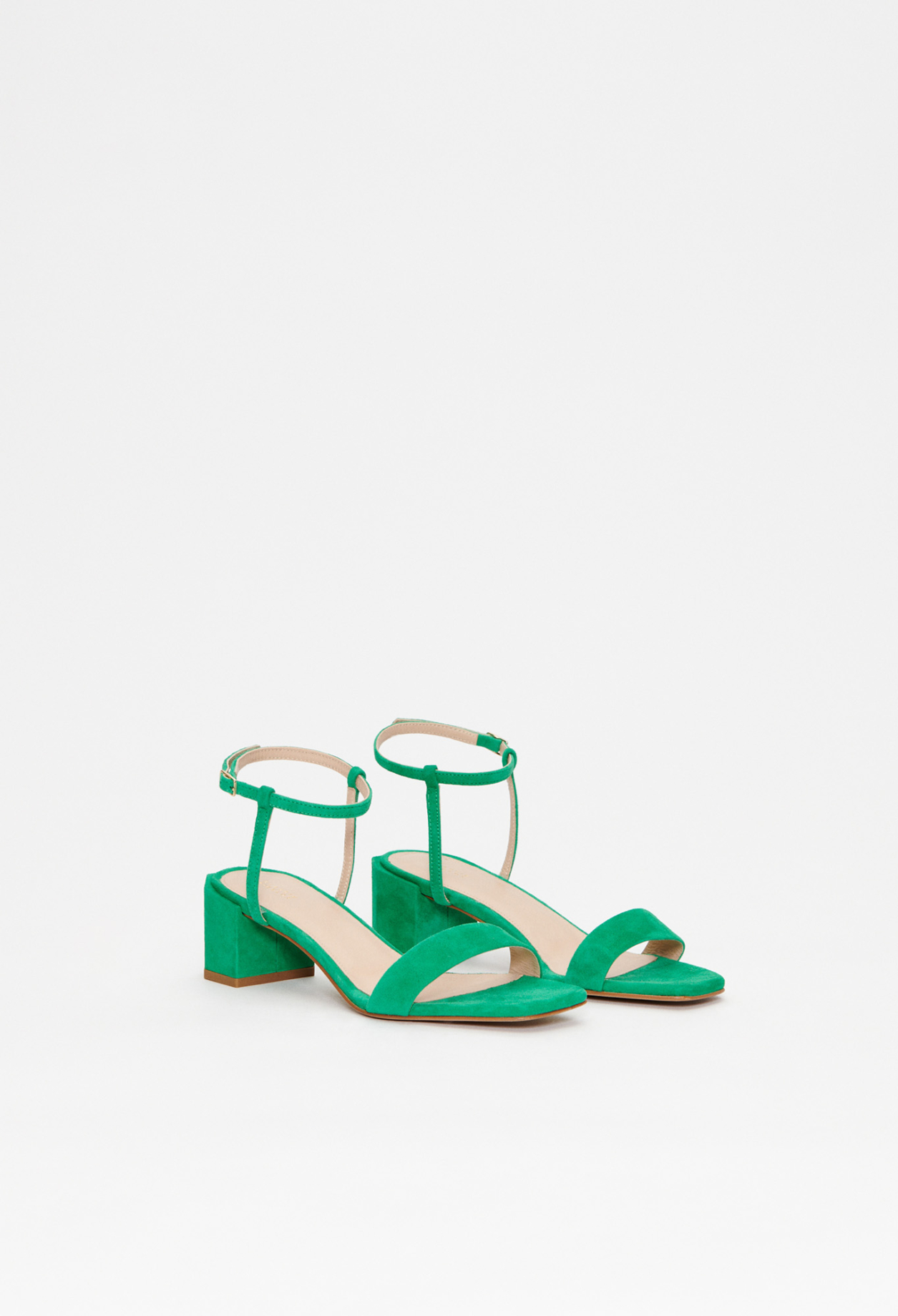 Sandales &agrave; talons en cuir responsable