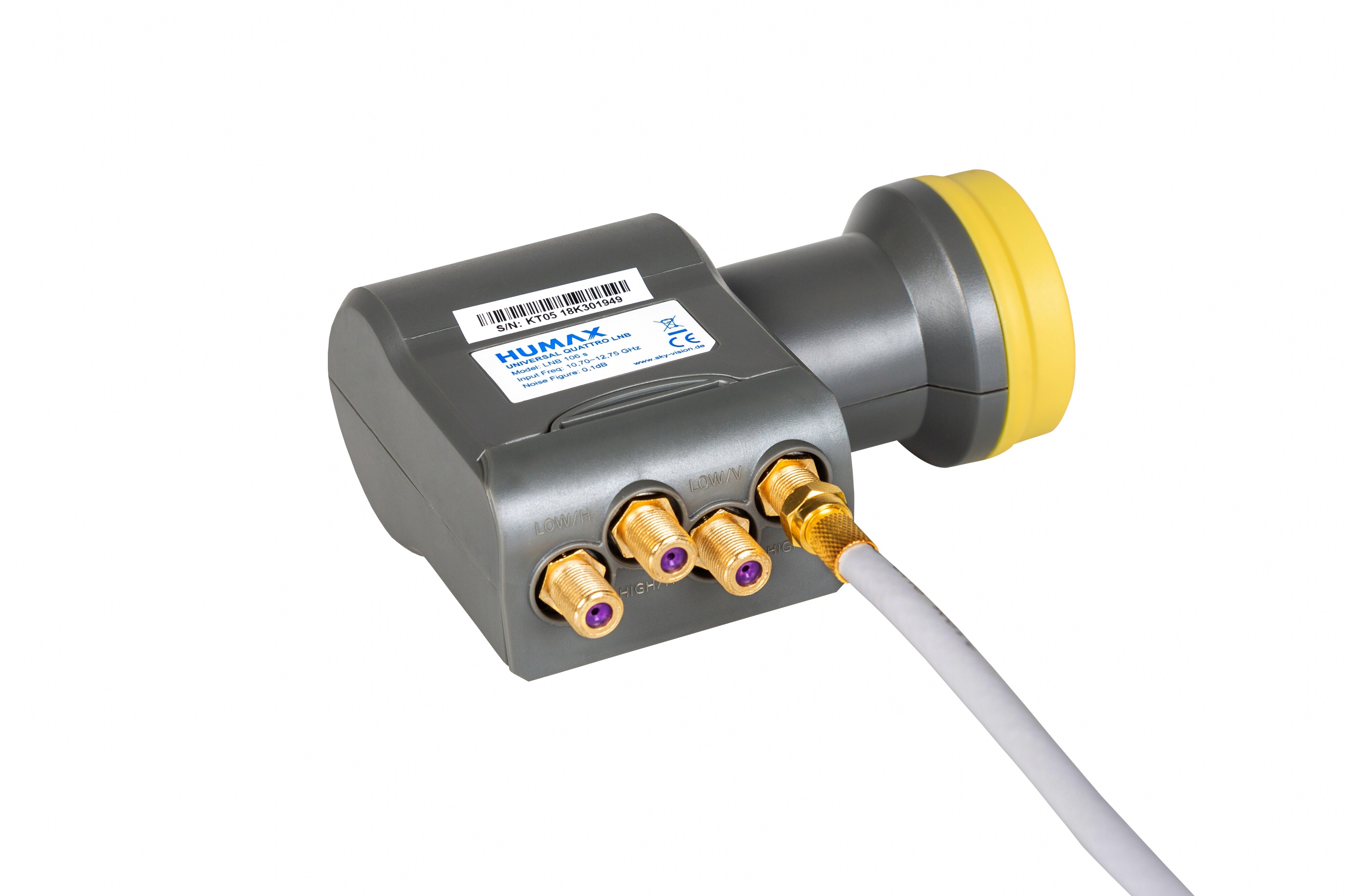 Humax Quattro Universal LNB für Multischalter Wetterschutz, LTE-Filter