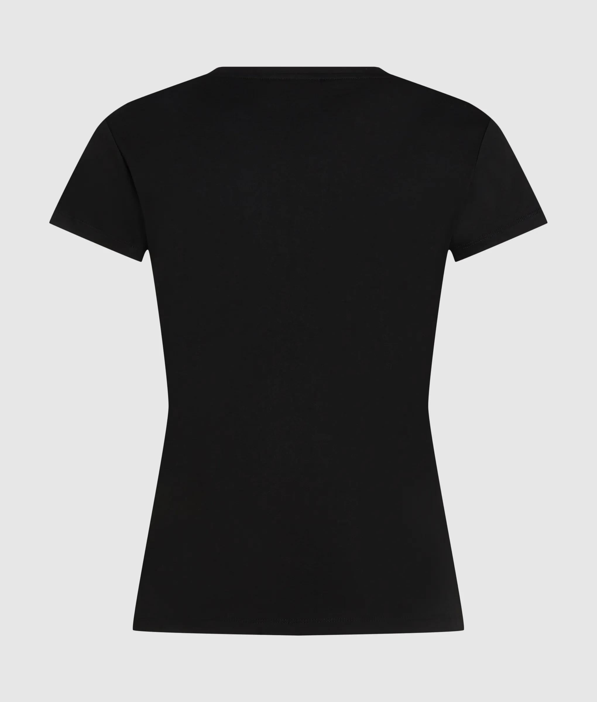 Slim-fit T-shirt met gevlokt bloemenmotief