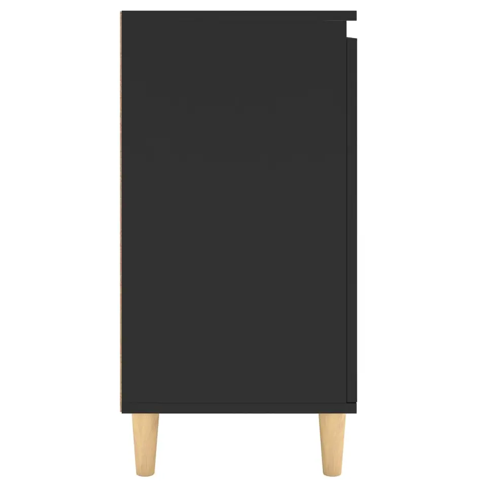 vidaXL - Dressoir - Zwart - Bewerkt hout