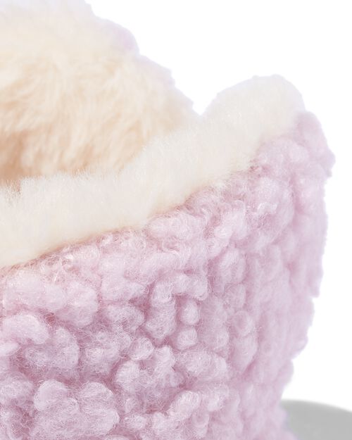 pantoufles en peluche pour enfants  violet
