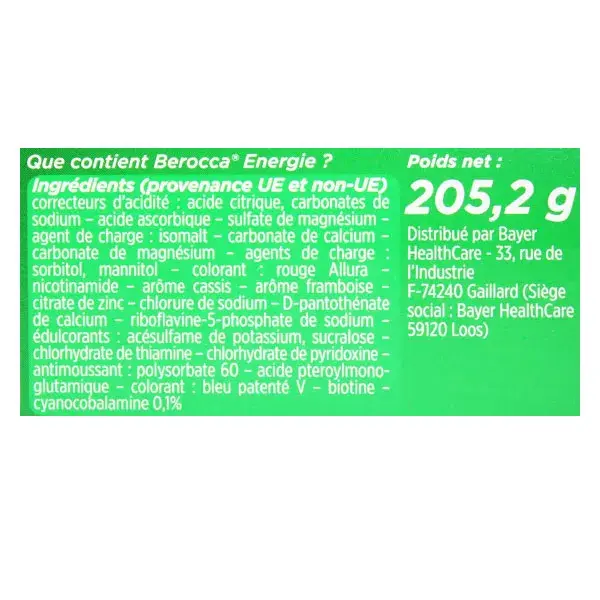 Berocca Energy Groselha Preta Vitaminas B e C Magnésio Zinco 45 comprimidos efervescentes