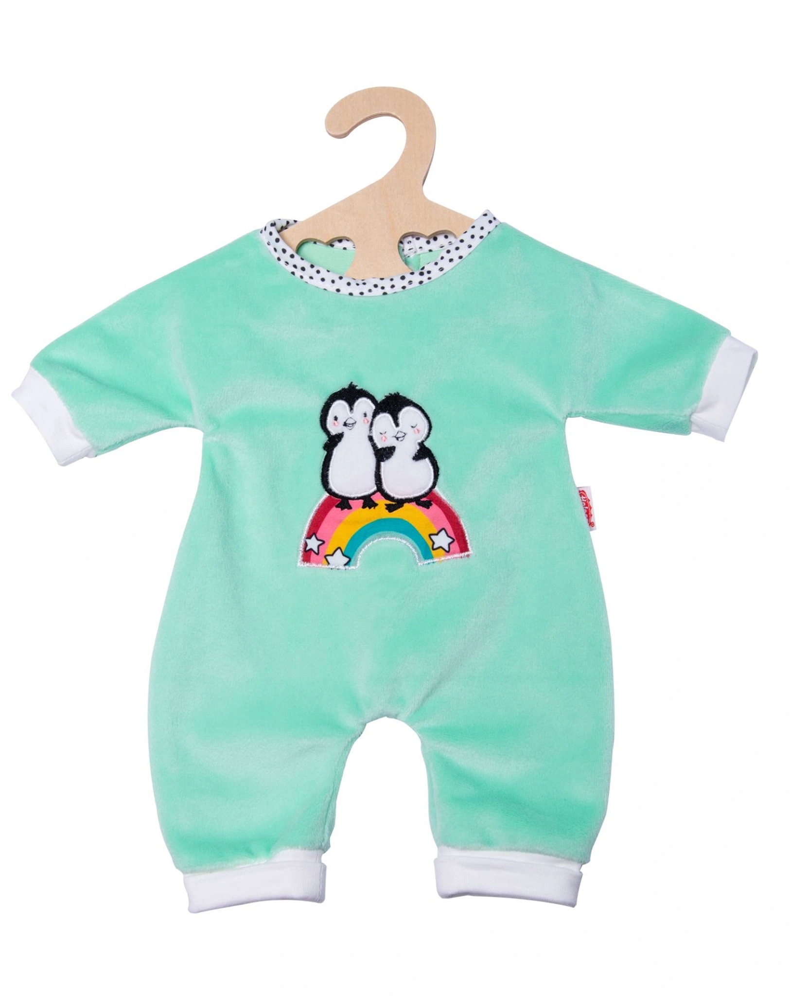 Nicki-Puppenstrampler PINGUIN PÜNKTCHEN (35-45 cm)