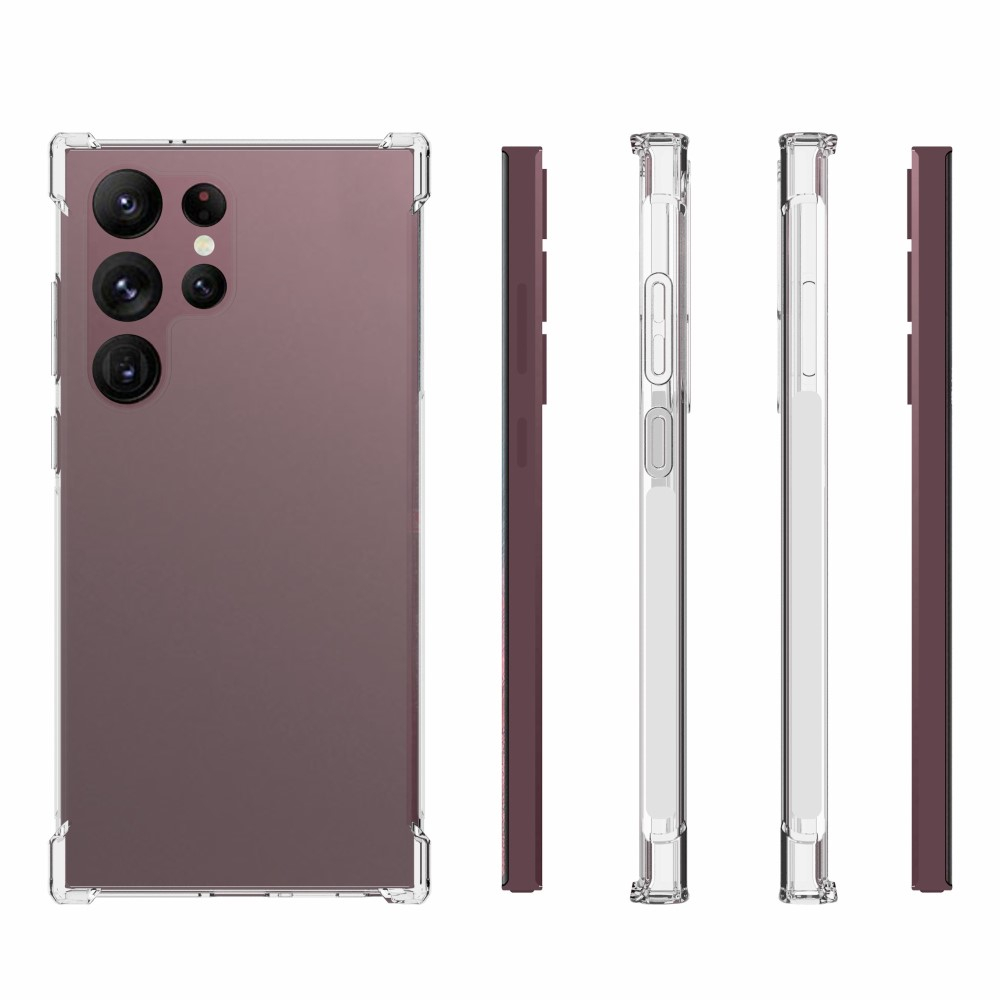 Samsung Galaxy S23 Ultra 5G Gummi Hülle Case Slim Design mit Air Cushion Fallschutz - Transparent