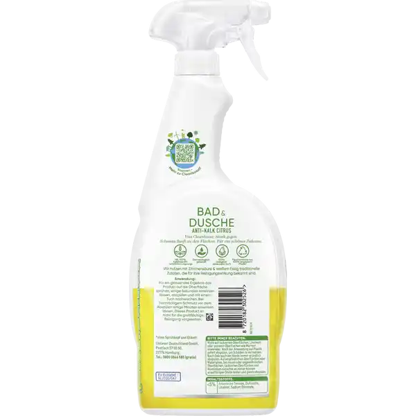 Cleanboost Bad & Dusche Anti-Kalk Citrus Reiniger Spray