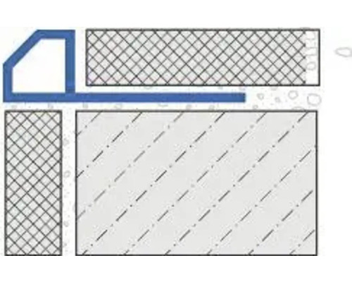 Dural Duraplus Diamond eindprofiel, 10 mm dik, 250 cm lang, gepoedercoat aluminium, zandfinish