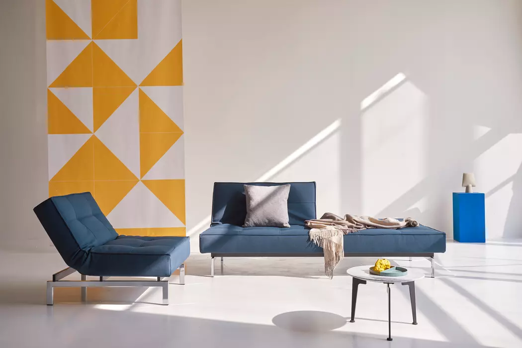 Schlafsofa Splitback Chrom