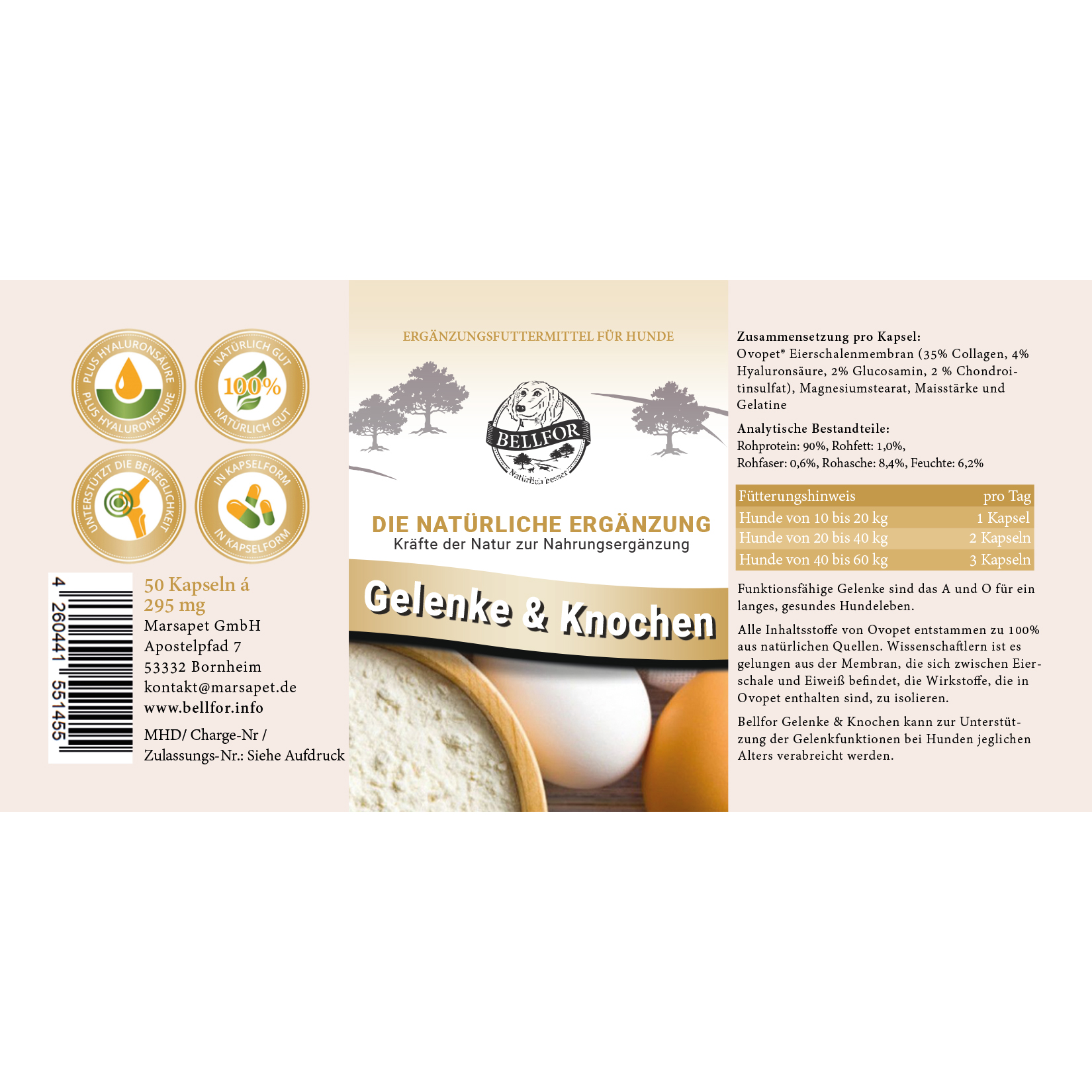 Articulations et os avec ovopet - gelenke & knochen - 50 capsules