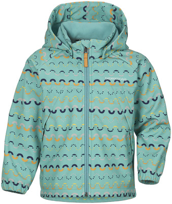 Didriksons Dellen Softshelljakke, Waveprint Turquoise