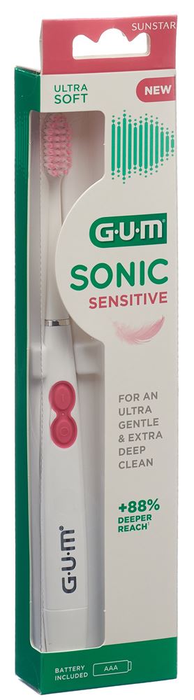 GUM Sonic Sensitive elektrische Zahnbürste weiss 1 Stk