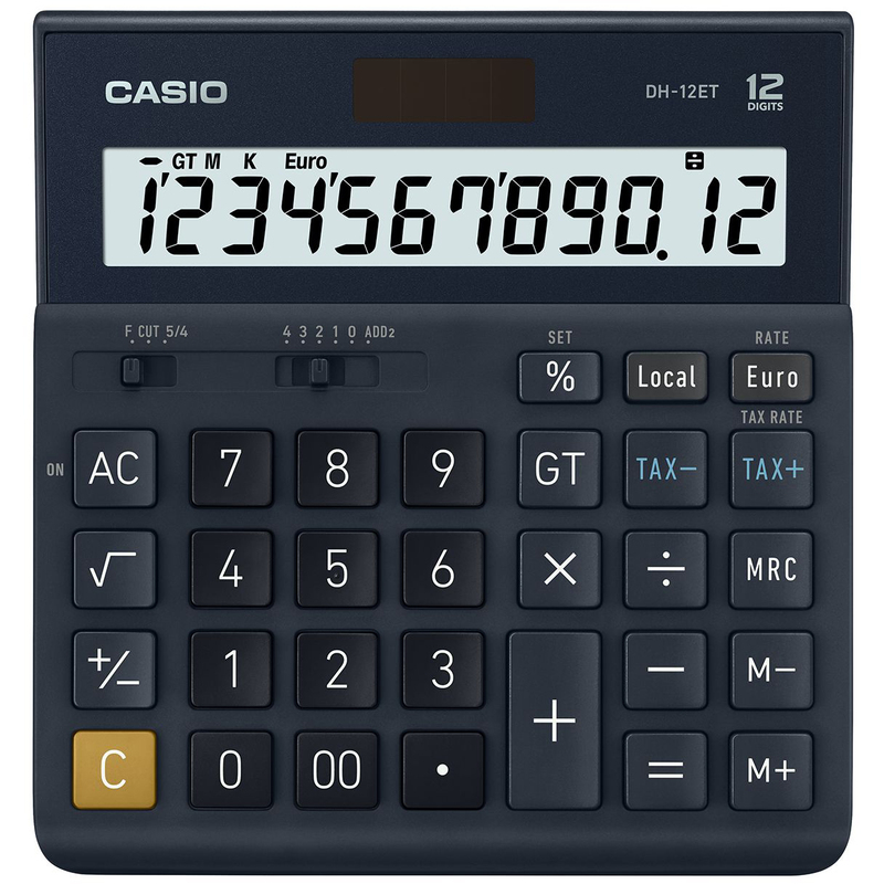 Casio Tischrechner  DH-12ET, schwarz
