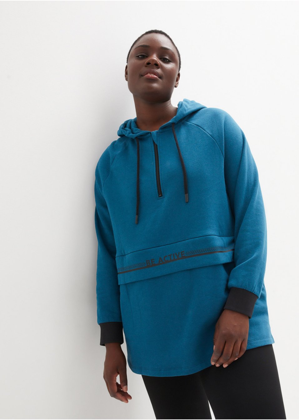 Sweat-shirt long à capuche