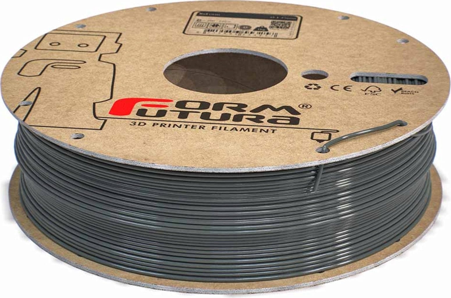 FormFutura  EasyFil PET Dark Grey, 1,75 mm / 750 g    PET-Filament mit hoher Dichte, Härte & Steifigkeit