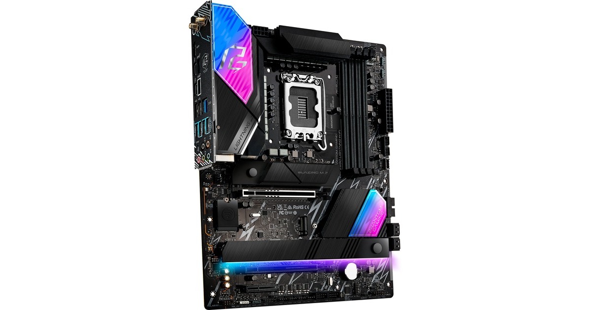 ASRockZ890 Lightning WiFi socket 1851 moederbord  (Zwart, RAID, 2.5Gb-LAN, Wi-Fi 7, BT, Sound, ATX)