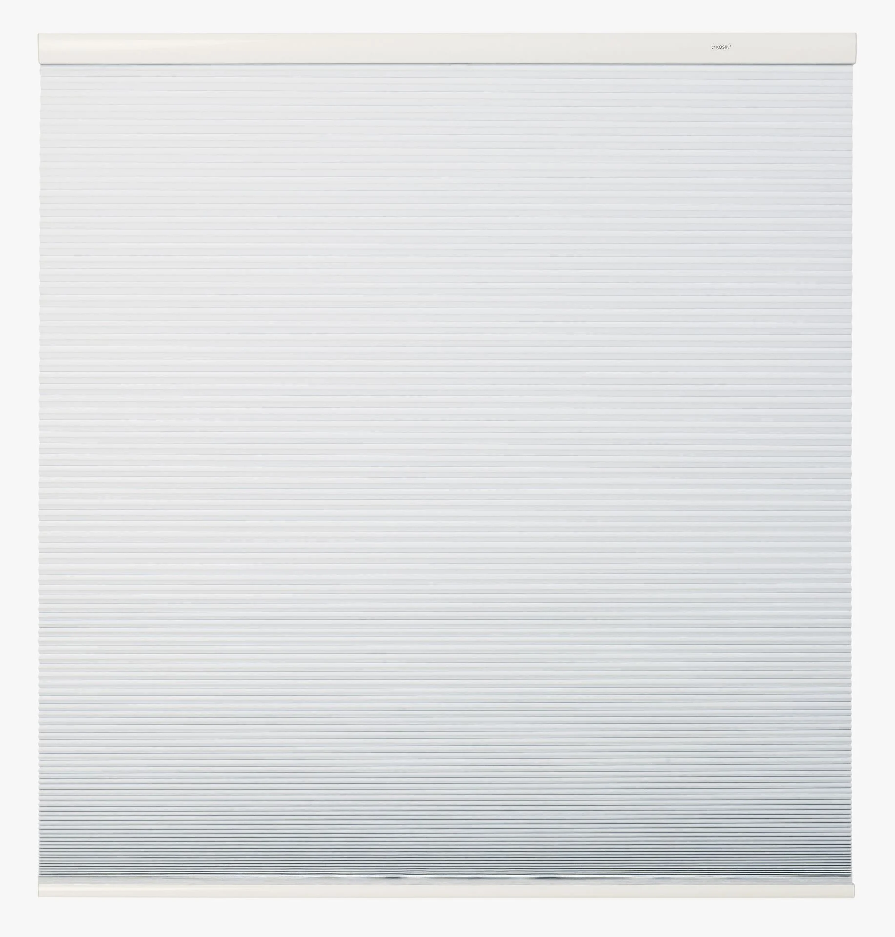 Lystett dobbel plisségardin hvit - 80x210 cm