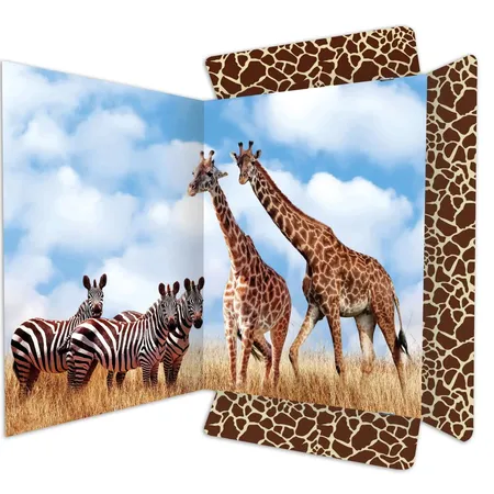 RNK Verlag Zeichenmappe aus stabilem Karton, “Safari” für DIN A3