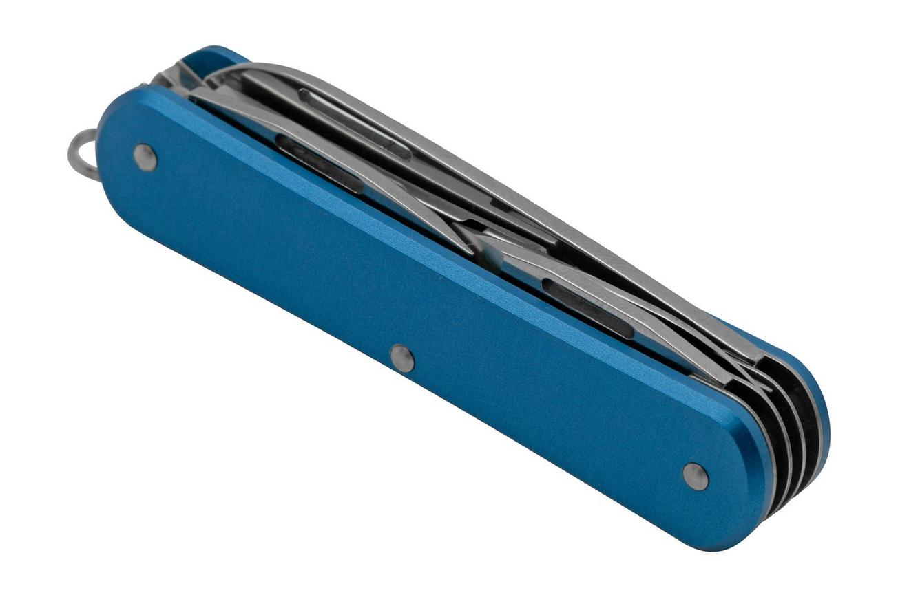 FOX Vulpis 4-Tools FX-VP130-F4SB, N690Co, Aluminium Sky Blue, Zwitsers zakmes