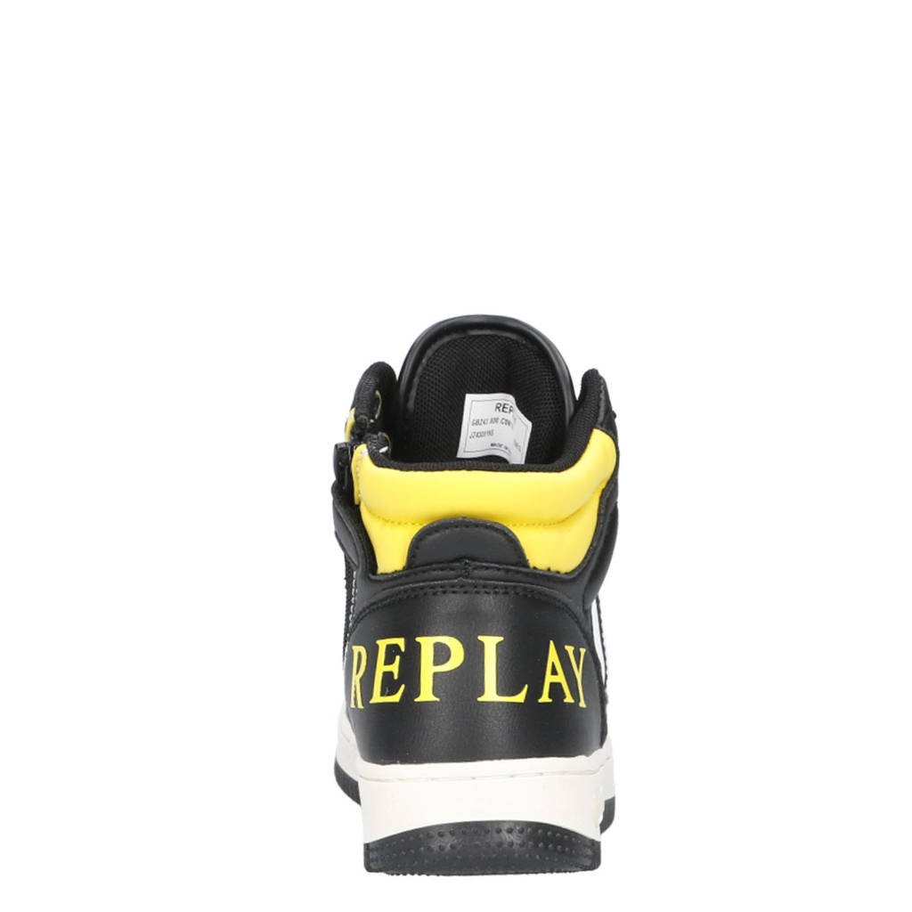 REPLAY sneakers zwart/wit/geel