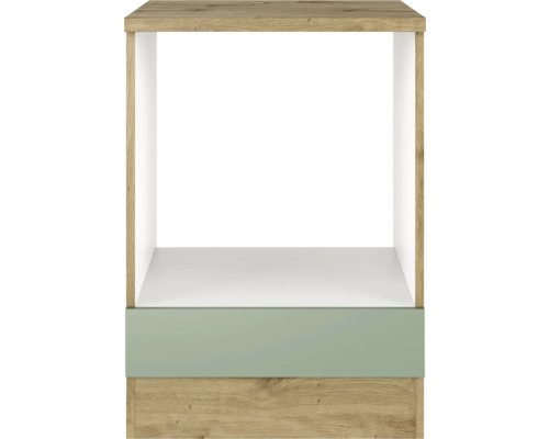 Flex Well Cara oven ombouwkast (B x D x H 60 x 60 x 85 cm), groen mat, gedemonteerd