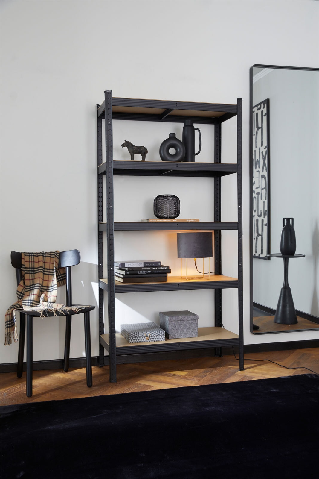 Schwerlastregal ROS 90 x 180 cm Schwarz