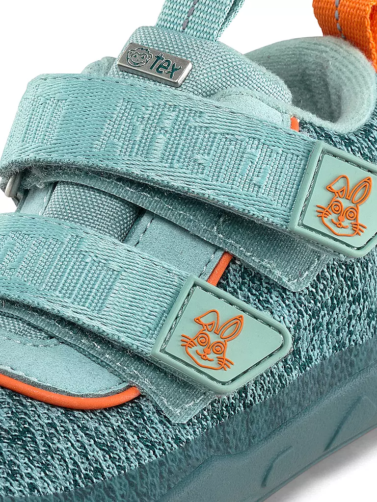 AFFENZAHN Kinder Barfußschuhe - Übergangsschuhe KNIT HAPPY Hase hellgrün