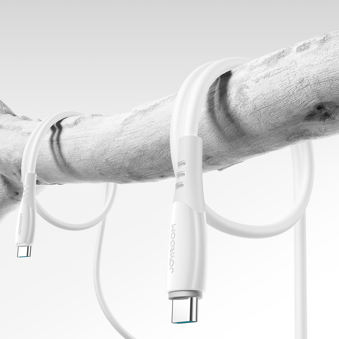 (1.2m) 60W USB C auf USB C Ladekabel Fast Charge Datenkabel - Weiss