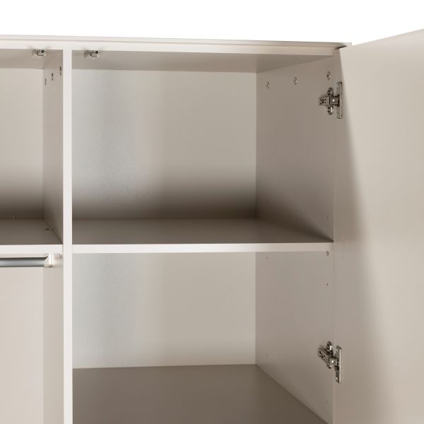 Kidsmill Sixties Kledingkast 2-Deurs Oatmeal / Walnoot