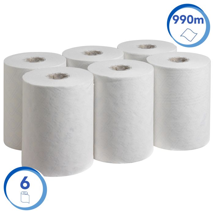 Scott 6623 6st Control Handdoekenrol Slimroll 1-Laags Wit (6623)