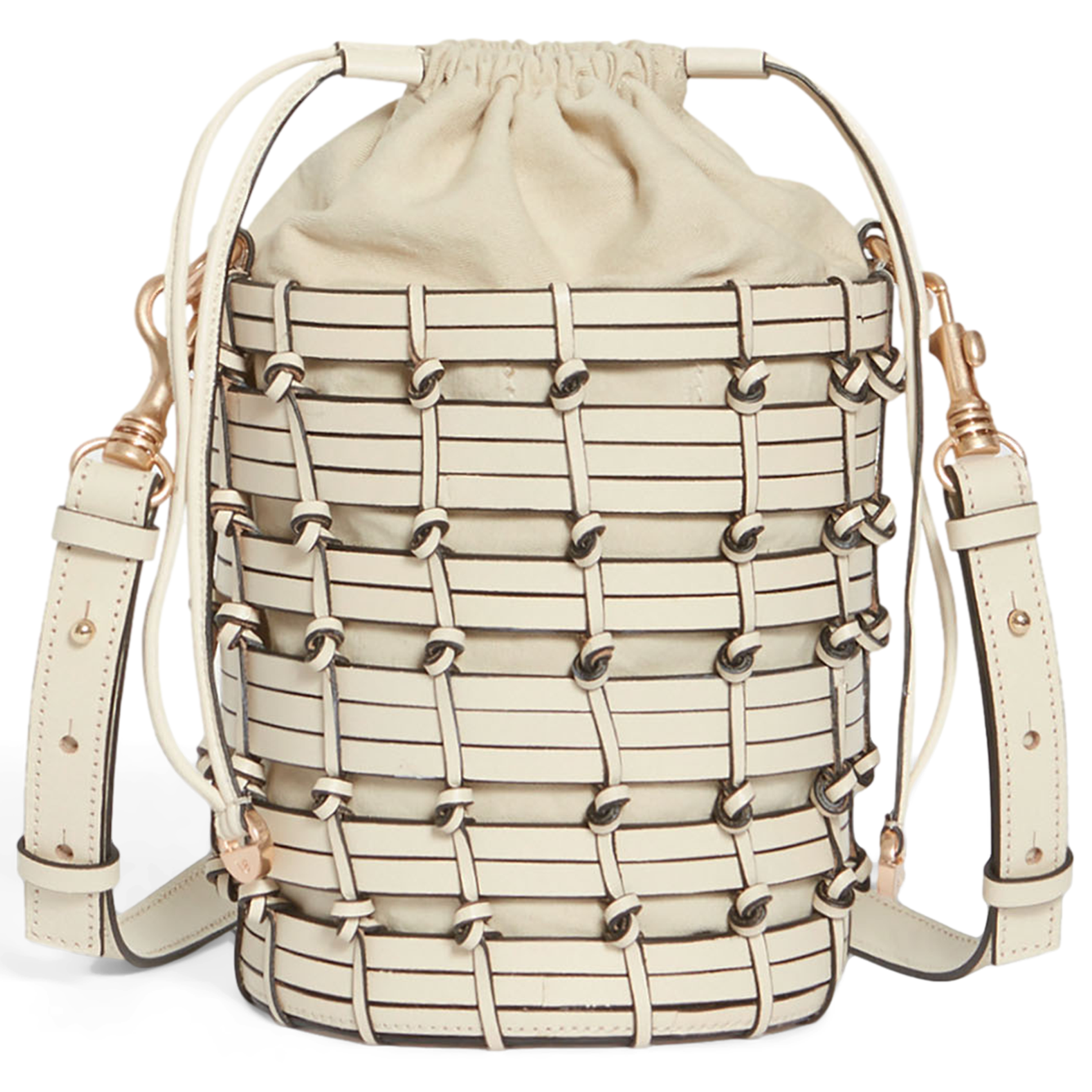 Sac seau en cuir | Beige