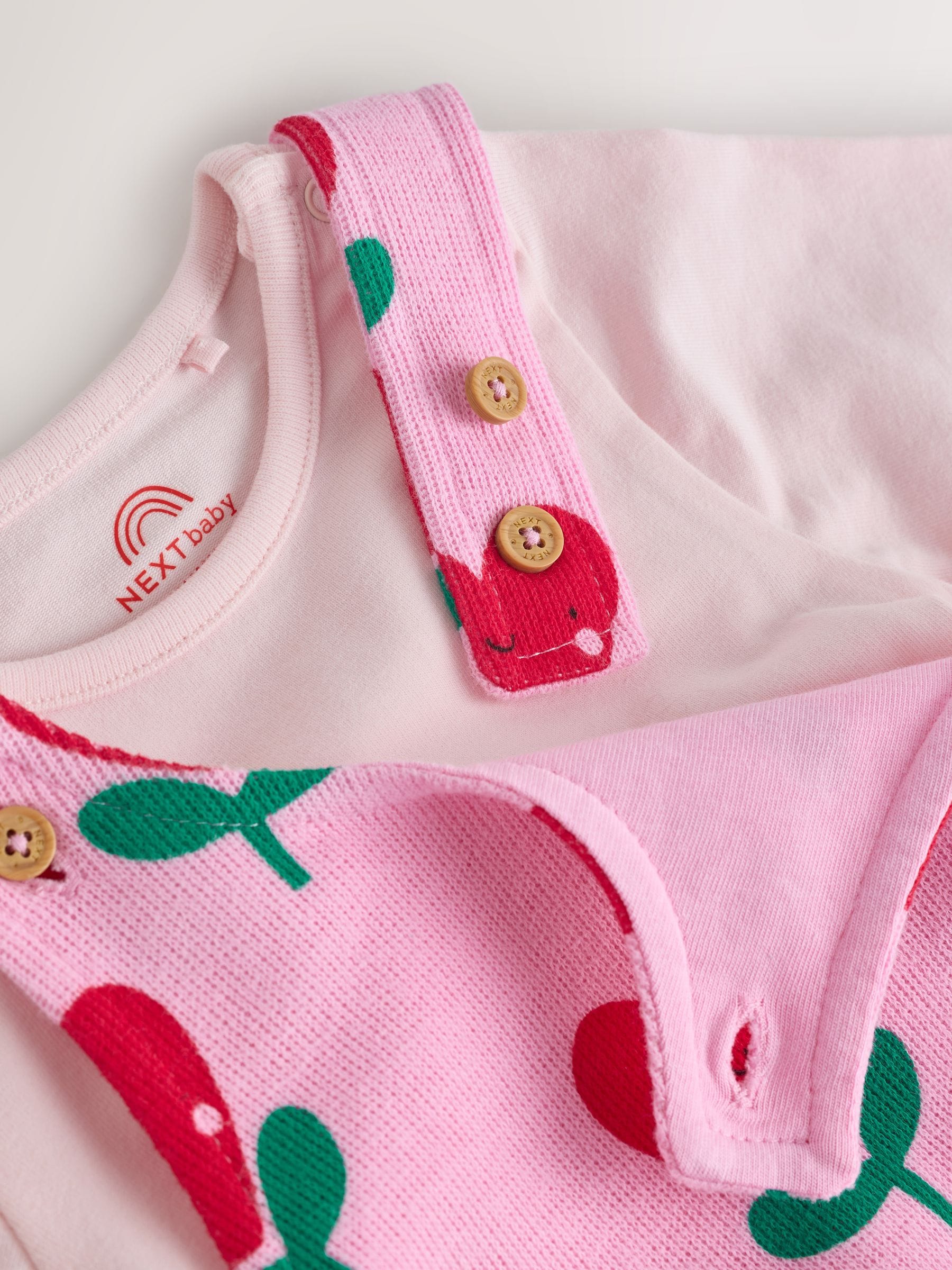 Roze - Baby Set van bretelbroeken en Bodysuits met Lange mouwen, 2 Pieces (0mnd -3jr)