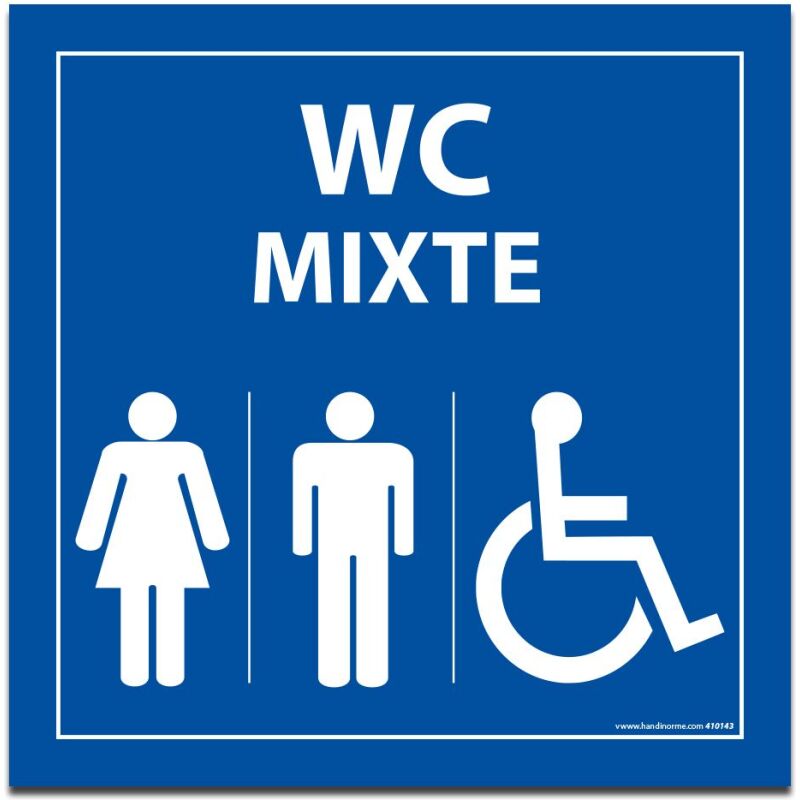Panneau WC MIXTE PMR