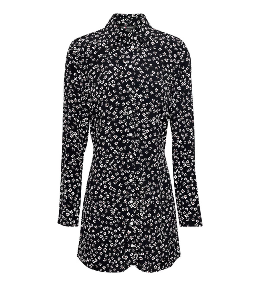 Vestido preto com cinto Tommy Jeans
