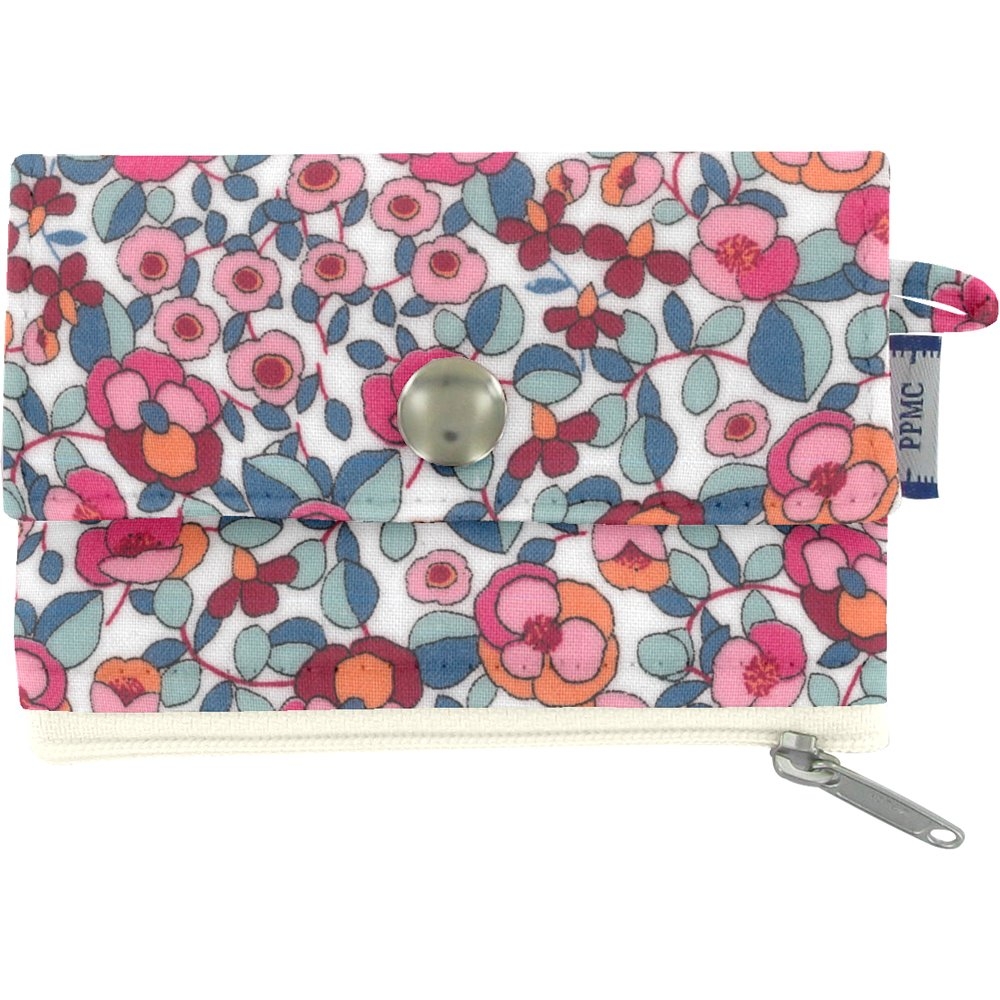 Mini Pochette Porte-Monnaie Boutons Rose