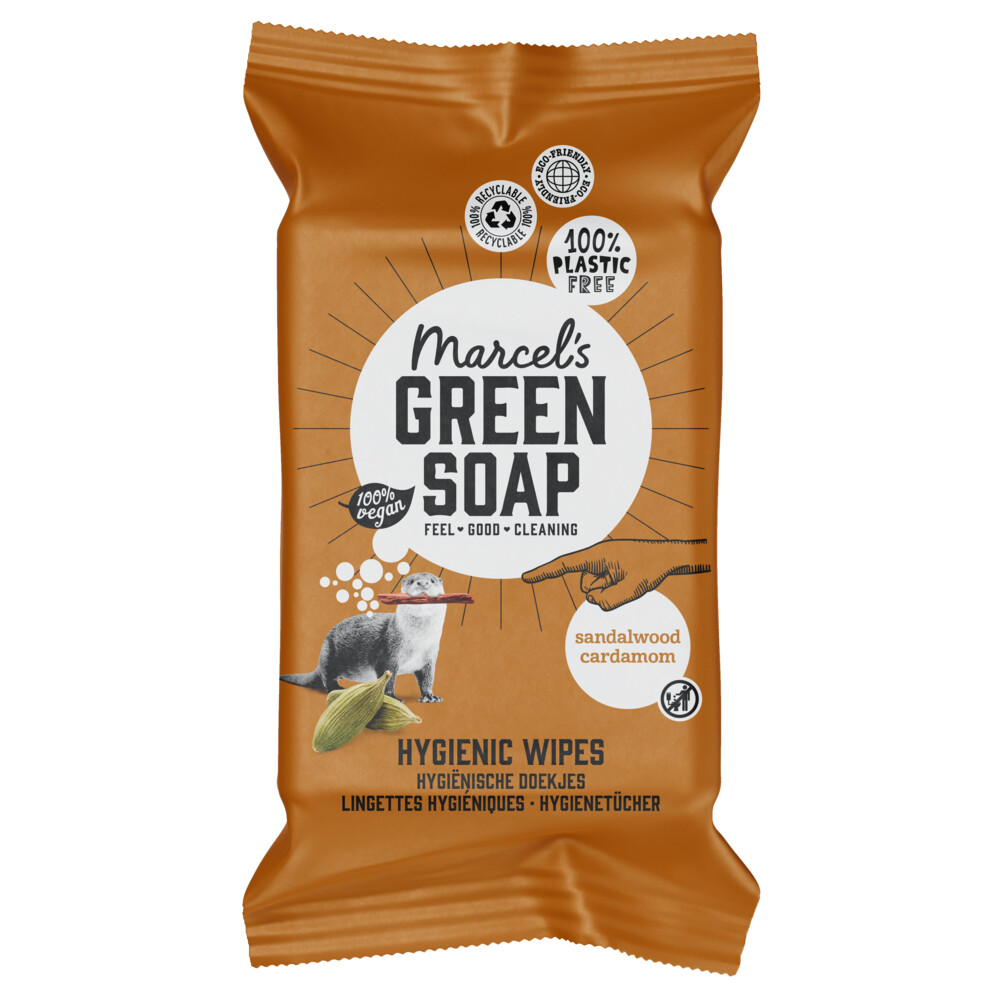 Marcel's Green Soap Schoonmaakdoekjes Sandelhout & Kardemom60 stuks
