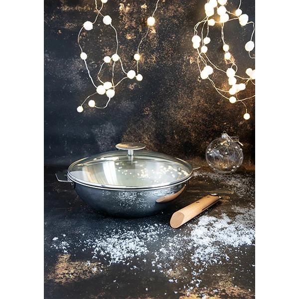 Wok inox Casteline 28 cm Cristel
