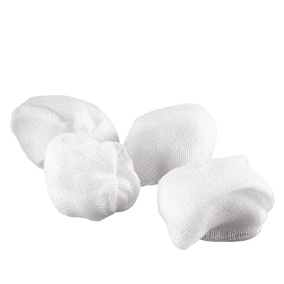 ASKINA Schlinggazetupfer<br>4 Stück, Beutel, pflaumengross steril