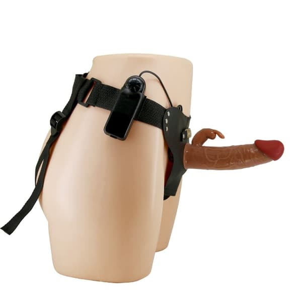 Pretty Love - Marion Harness Universal Briefs Med Vibrasjon Dildo 19 Cm Brun