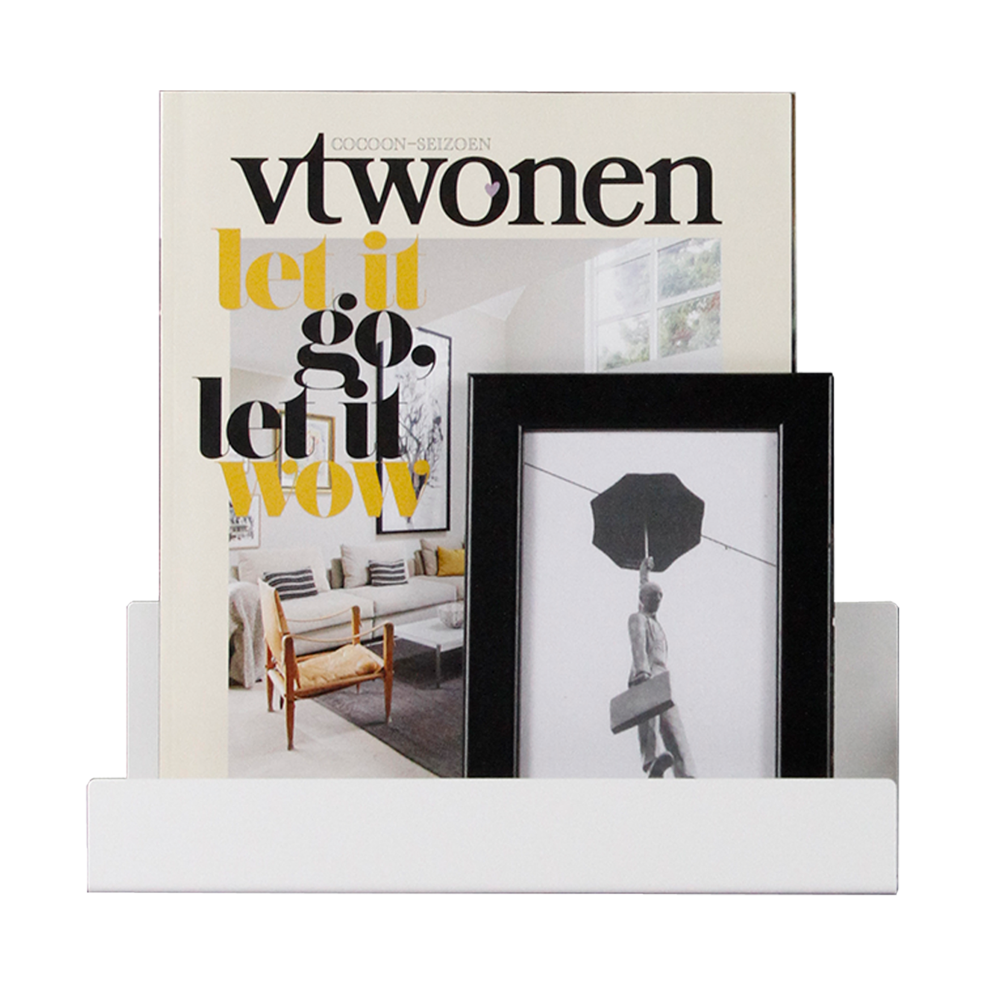 Magnetische boekenplank medium wit